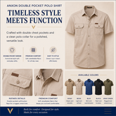 ANXON Double Pocket Polo Shirt