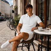 CAPRI Knit Polo & Drawstring Shorts Set