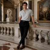 GAVIN Premium Pleated Henley Tee
