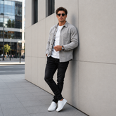 LUCA Solid Corduroy Overshirt Jacket