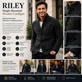 RILEY Single-Breaster Woolen Cardigan