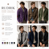 RUDRIK Shawl Collar Suede Cardigan