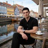 WESLEY Premium Full-Button Knit Polo