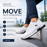 DOLCE Men's Leather Sneakers