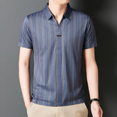 ADRIANO Breathable Silk Striped Shirt