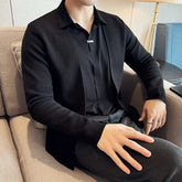 Ashmere Cardigan Layered Premium Polo Shirt