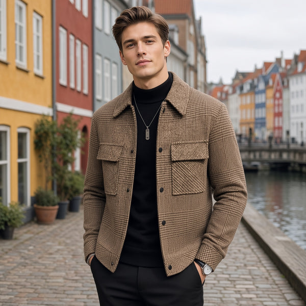 AEGO Wool Check Jacket