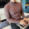 APOLLO Knitted Mock-Neck Sweater