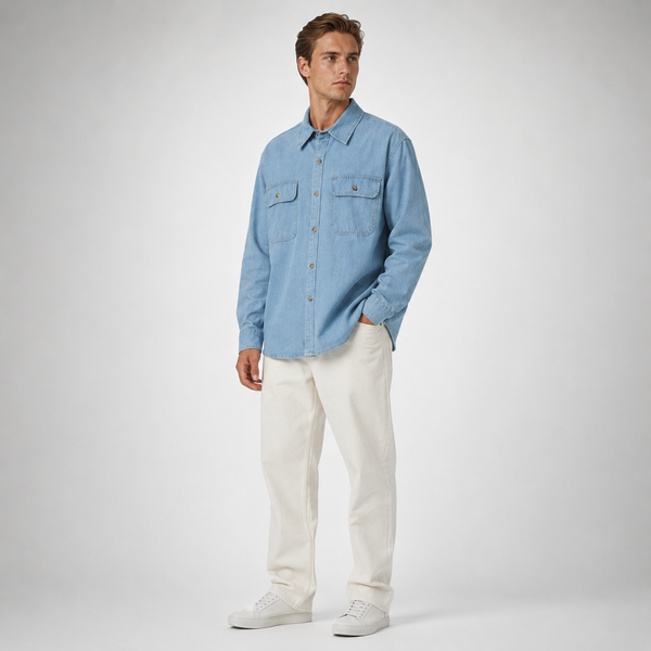 DAIKI Denim Double Pocket Shirt