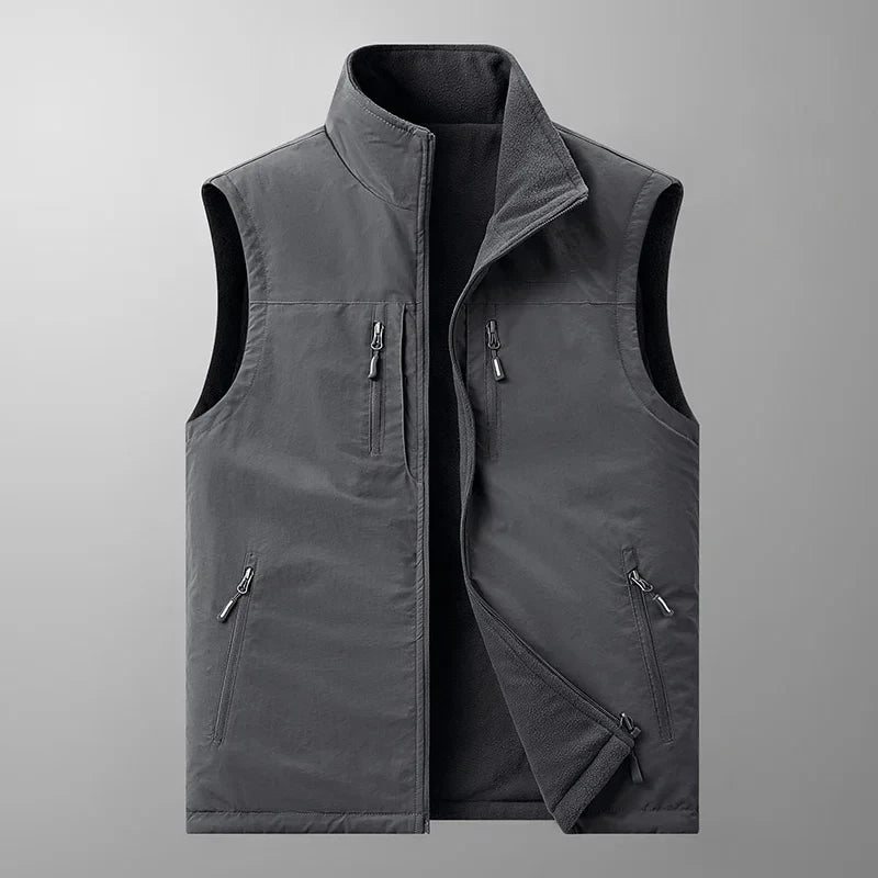 SANDO Multi-pockets Fleece Vest
