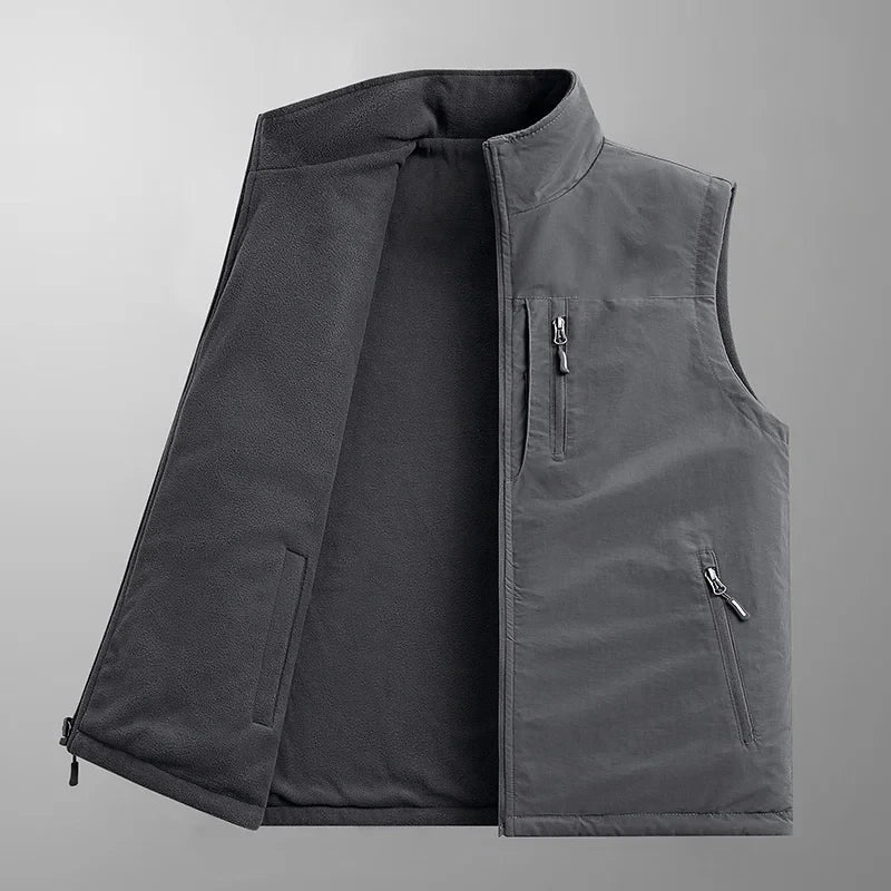 SANDO Multi-pockets Fleece Vest