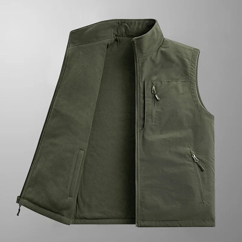 SANDO Multi-pockets Fleece Vest