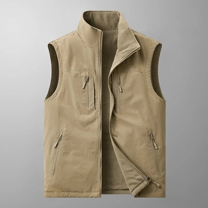 SANDO Multi-pockets Fleece Vest