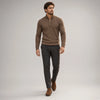 CHEKK Patterned Half-Zip Sweater