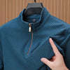 CHEKK Patterned Half-Zip Sweater