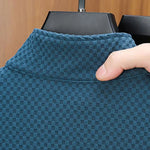 CHEKK Patterned Half-Zip Sweater