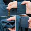 CHEKK Patterned Half-Zip Sweater