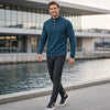 CHEKK Patterned Half-Zip Sweater