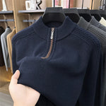ARRON quarter-zip knit sweater colour option