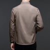 TOREN Texture-Stripe Casual Shirt
