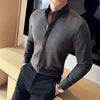 LUCIAN Stand Collar Button Down Shirt