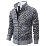 DALMON Patterned Zipper Cardigan