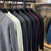 ARRON quarter-zip knit sweater, ribbed stand collar and cable-knit sleeve