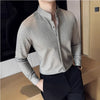 LUCIAN Stand Collar Button Down Shirt