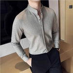 LUCIAN Stand Collar Button Down Shirt