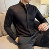 LUCIAN Stand Collar Button Down Shirt