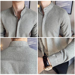 LUCIAN Stand Collar Button Down Shirt