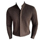 LUCIAN Stand Collar Button Down Shirt