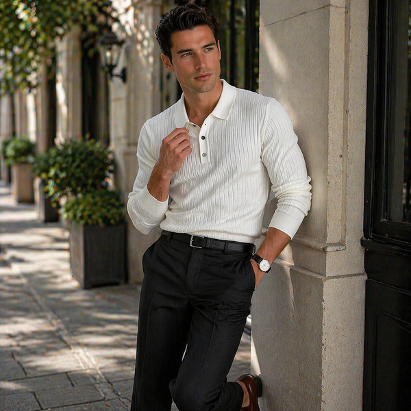 CARLO Premium Ribbed Knit Shirt