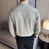 LUCIAN Stand Collar Button Down Shirt