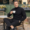 APOLLO Knitted Mock-Neck Sweater