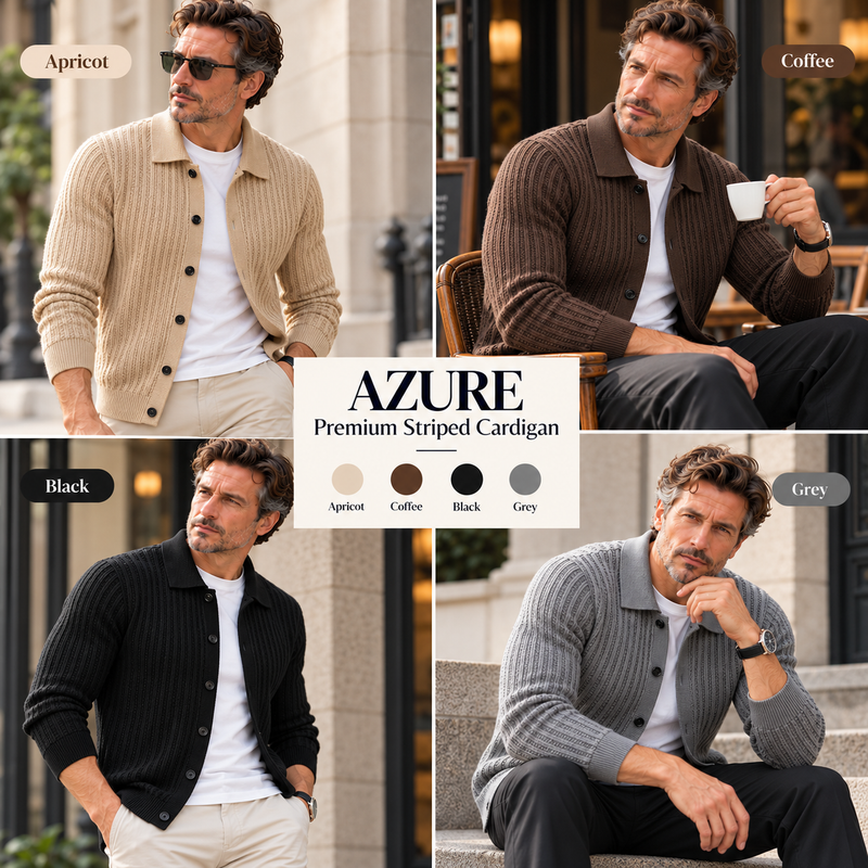 AZURE Premium Striped Cardigan