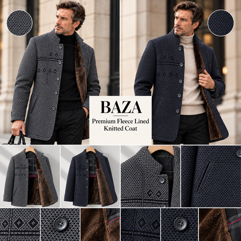 BAZA Premium Fleece Lined Knitted Coat