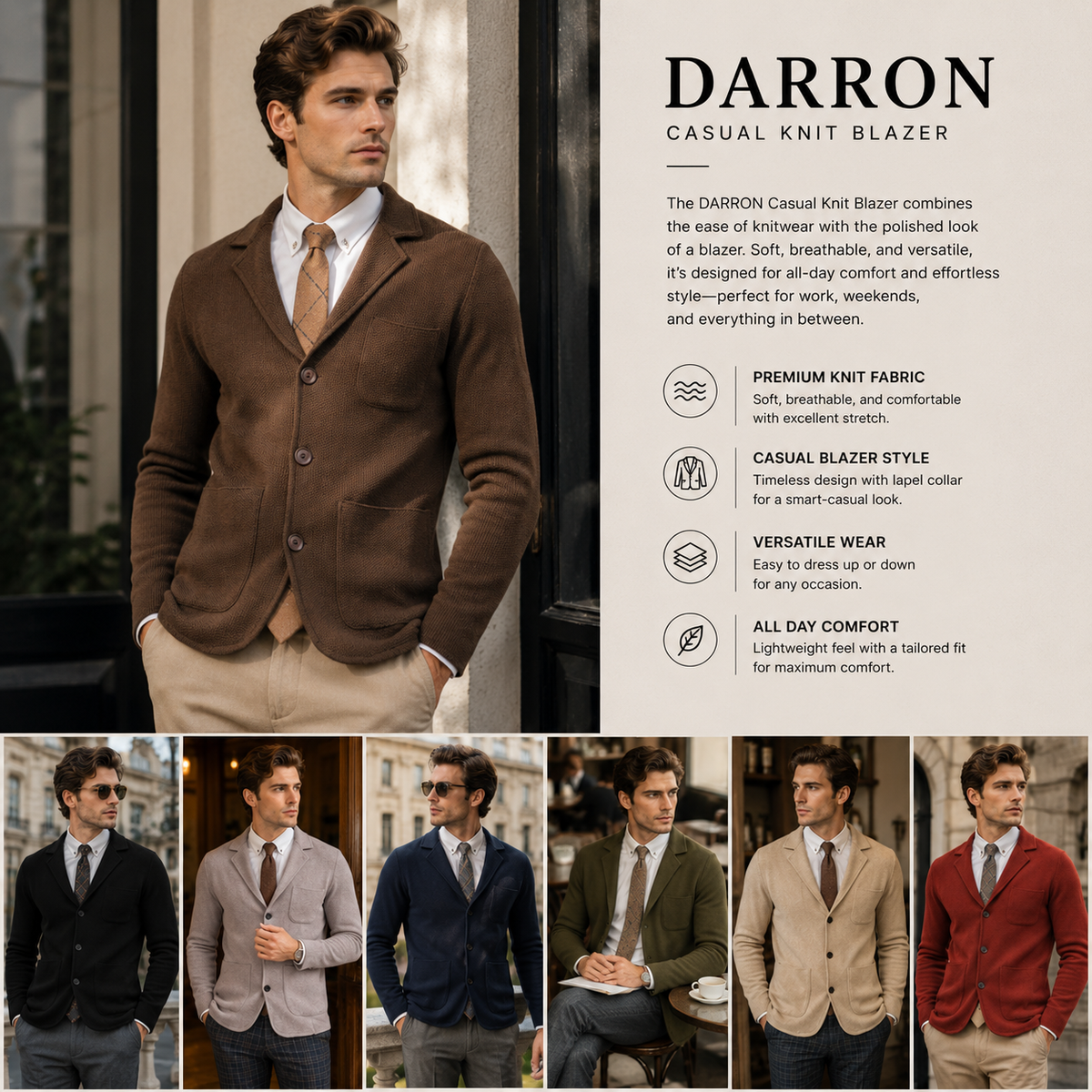 DARRON Casual Knit Blazer