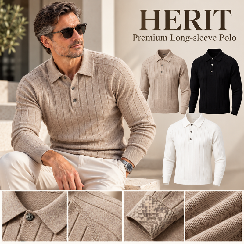 HERIT Premium Long-Sleeve Polo