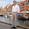 KIERAN Tailored Pleated Straight Trousers