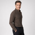 LUCIAN Stand Collar Button Down Shirt