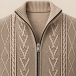 RONAL Cashmere Knitted Zipper Sweater
