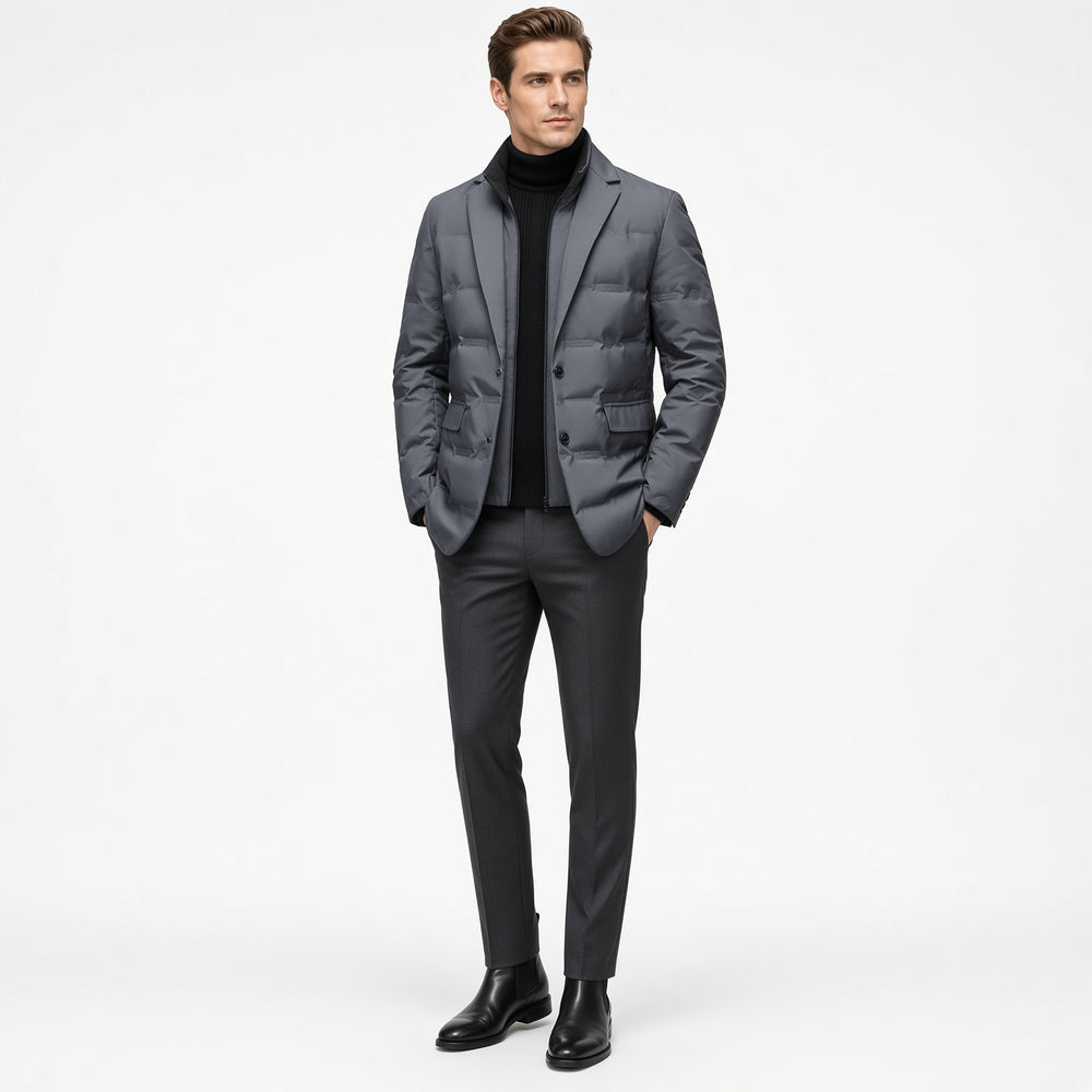 RUTH Padded Blazer with Zipper Layer