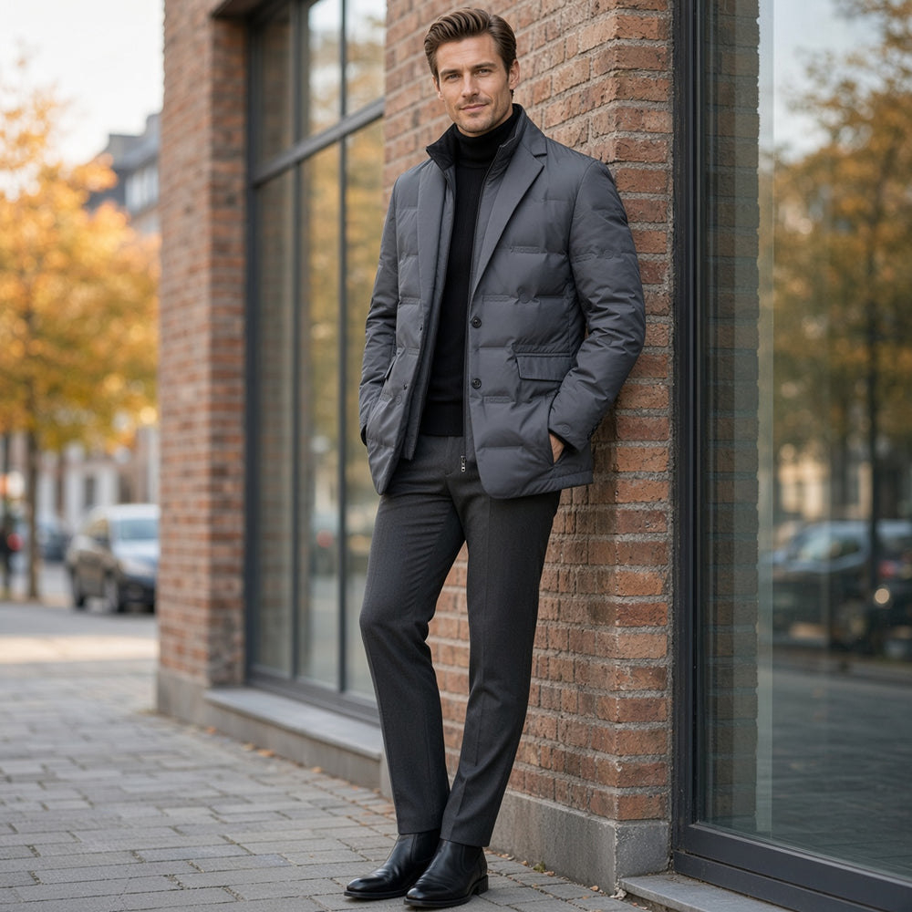 RUTH Padded Blazer with Zipper Layer