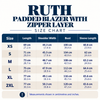 RUTH Padded Blazer with Zipper Layer