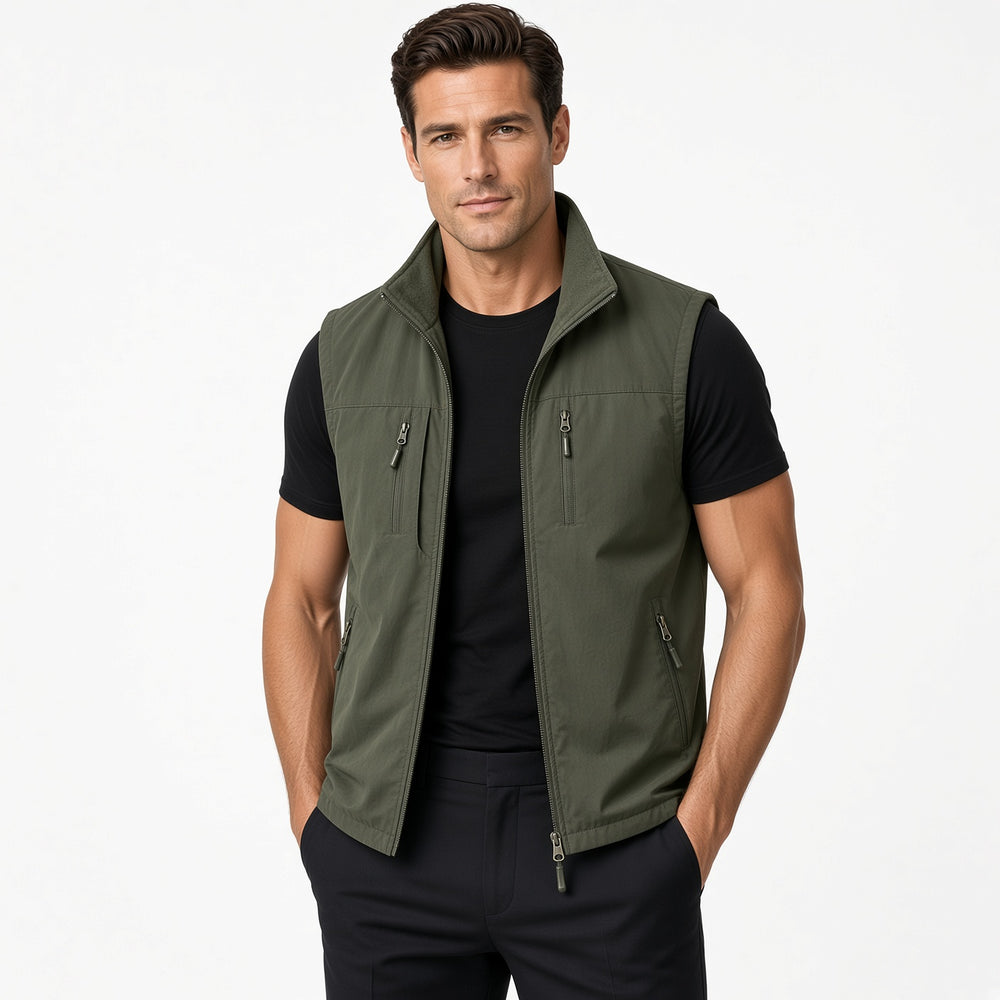 SANDO Multi-pockets Fleece Vest