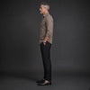 TOREN Texture-Stripe Casual Shirt