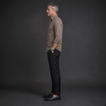 TOREN Texture-Stripe Casual Shirt