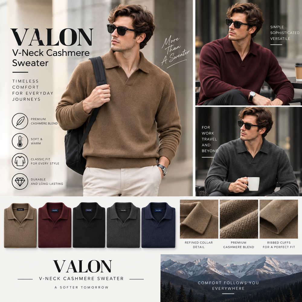 VALON V-Neck Cashmere Sweater