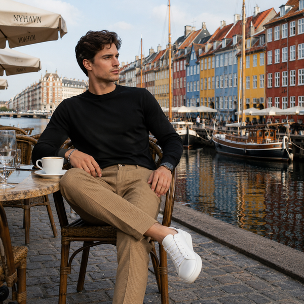 ZURIN Waffle Textured Casual Pants